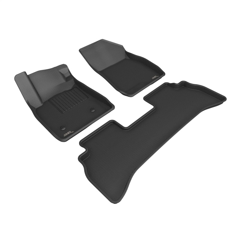 Chevrolet Trailblazer Floor Mat Set - Front + Rear - 3D MAXpider - KAGU Series - Black - `21-`24 Chevrolet Trailblazer Floor Mat Set - Front + Rear - 3D MAXpider - KAGU Series - Black - `21-`24